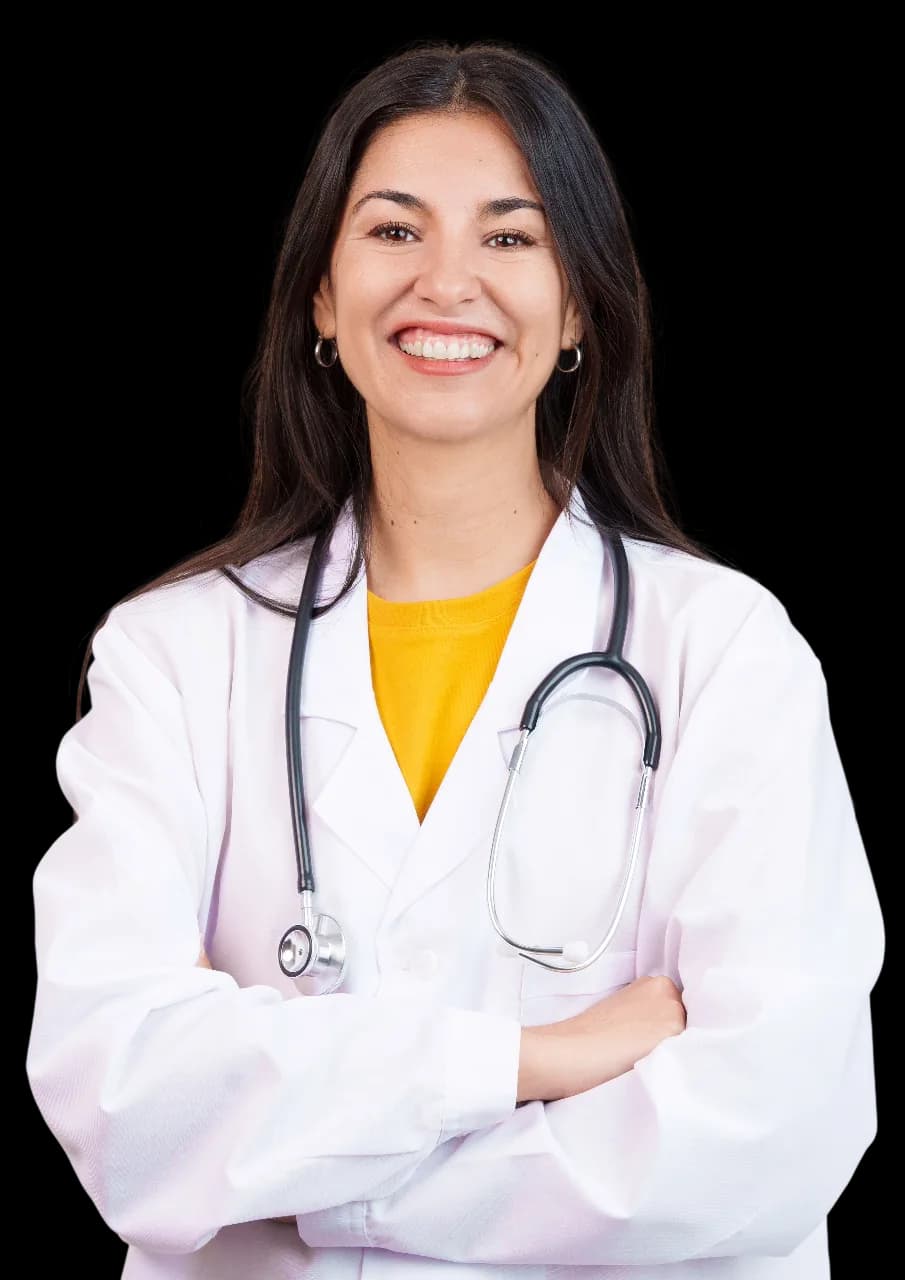 Dr. Karim welcoming a patient